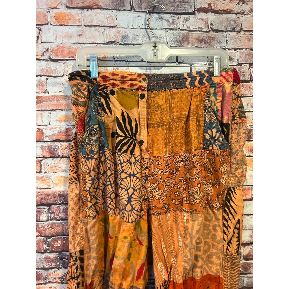 Earthbound orange patchwork jogger pants women's … - image 6